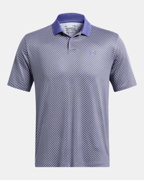 Men's UA Matchplay Printed Polo in Purple image number 2